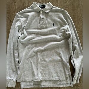 Vintage Polo Ralph Lauren Long Sleeve Polo Gray Size Small